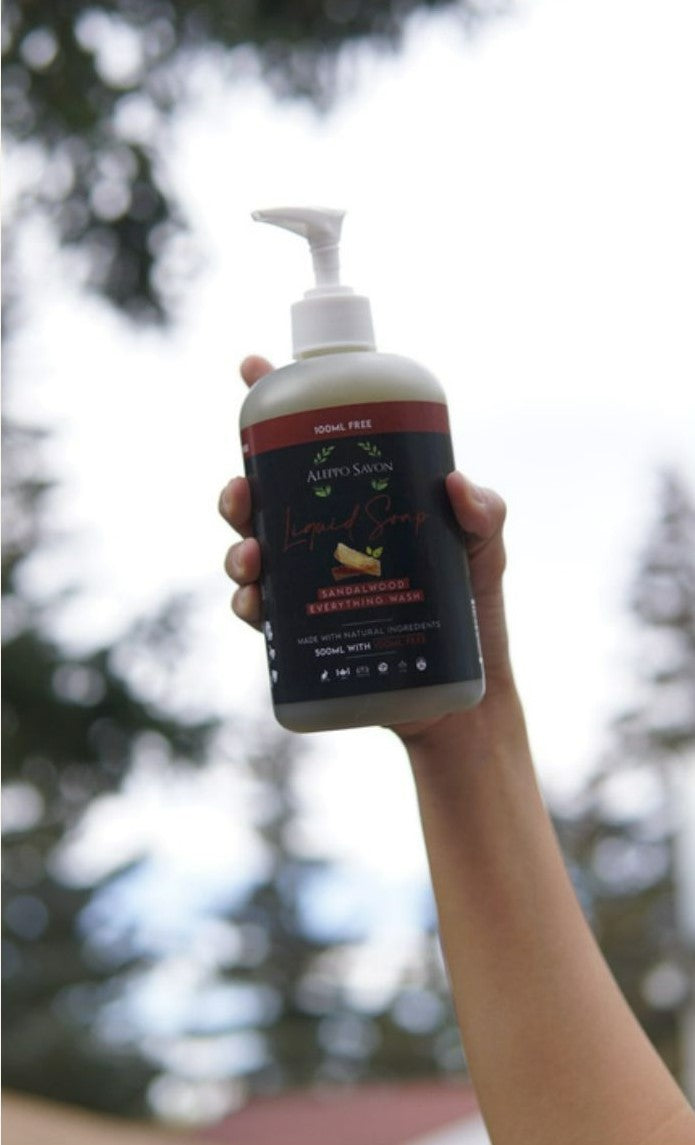 Sandalwood Liquid Soap - Hand and Body Wash - Limited Edition - Alepposavon