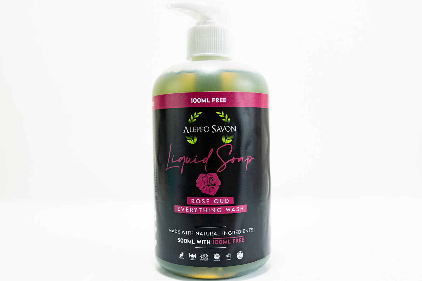 Rose Oud Liquid Soap - Hand and Body Wash - Alepposavon