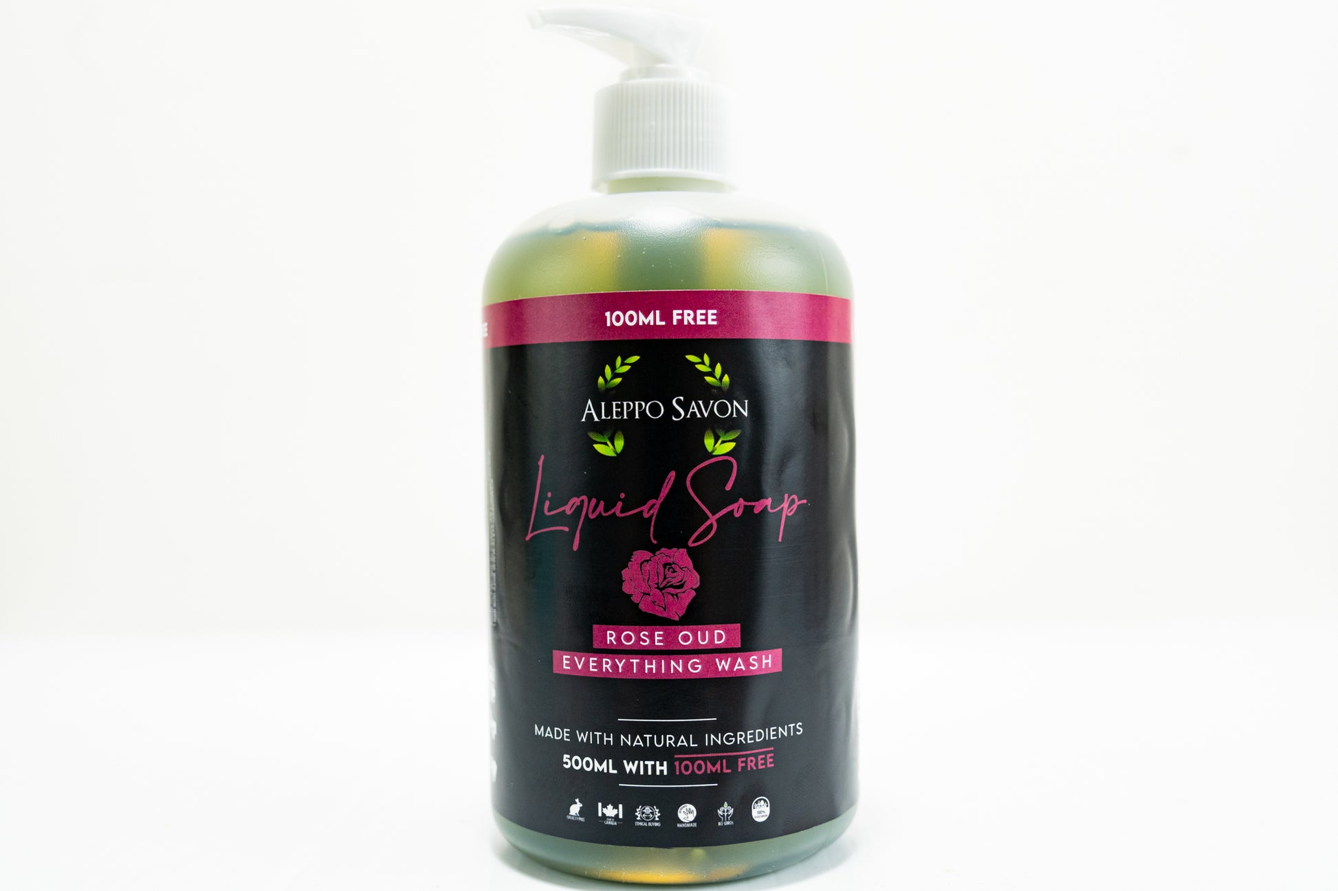 Rose Oud Liquid Soap - Hand and Body Wash - Alepposavon