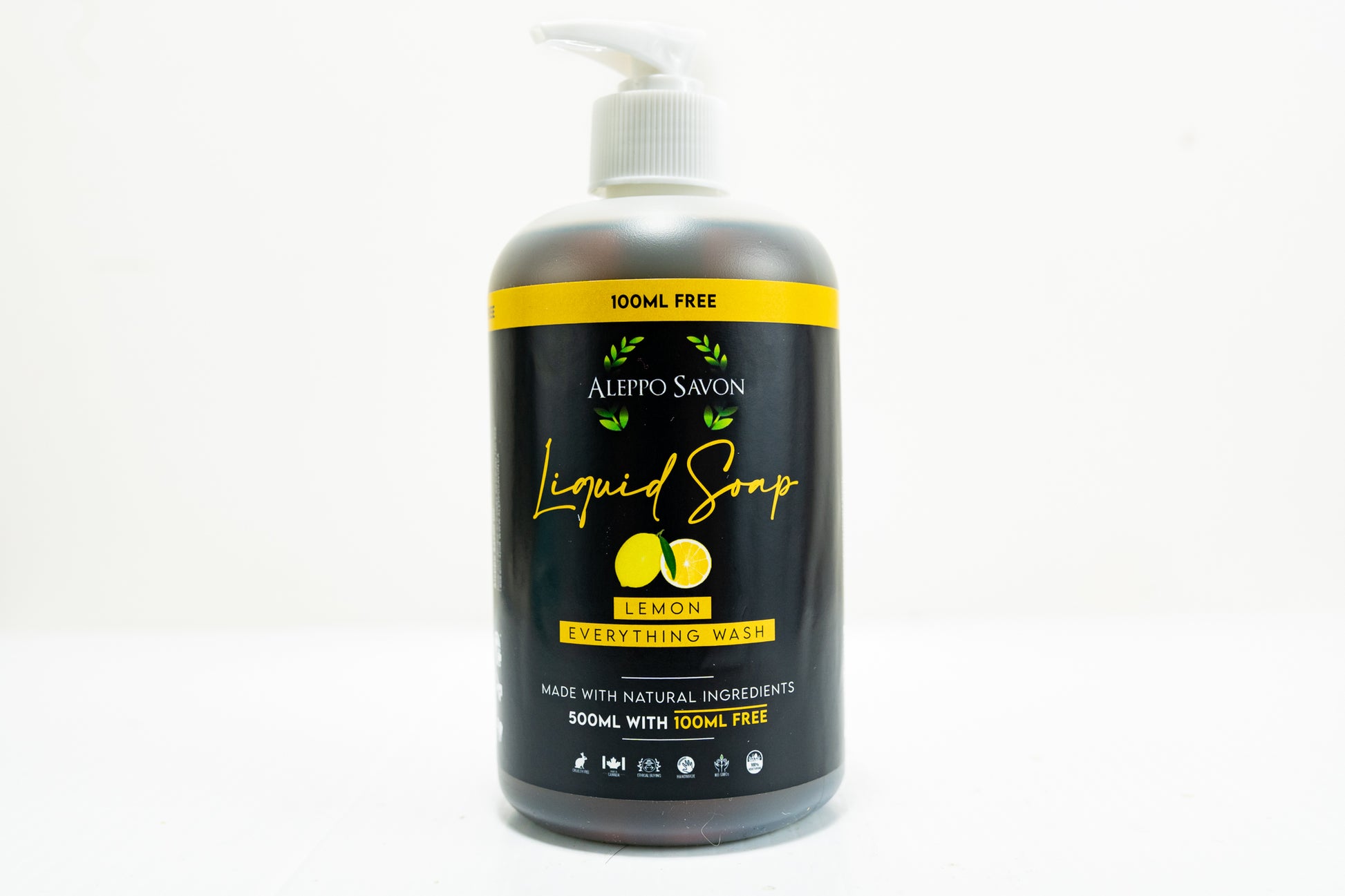 Lemon Liquid Soap - Hand and Body Wash - Alepposavon