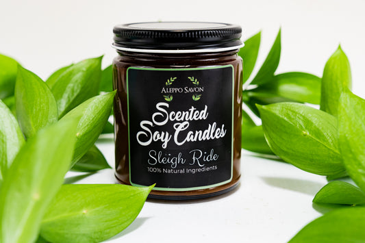 Scented Soy Candle - Sleigh Ride - Alepposavon