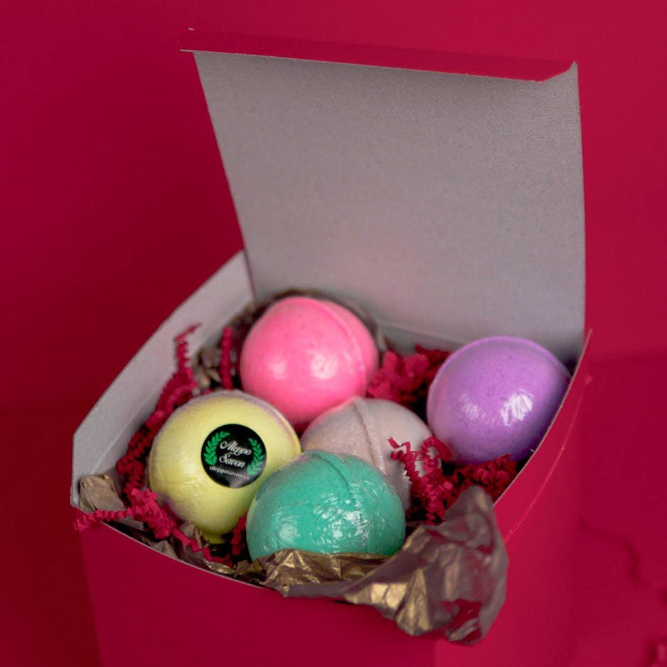 Bath Bombs Gift Set - 4 pcs - Alepposavon
