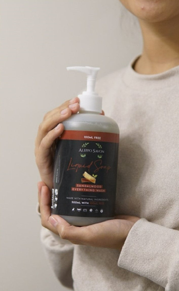 Sandalwood Liquid Soap - Hand and Body Wash - Limited Edition - Alepposavon