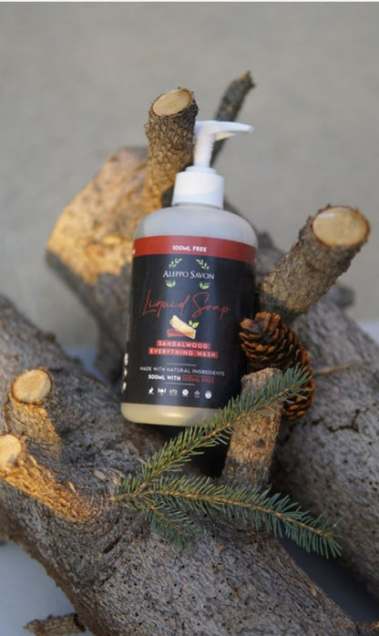 Sandalwood Liquid Soap - Hand and Body Wash - Limited Edition - Alepposavon