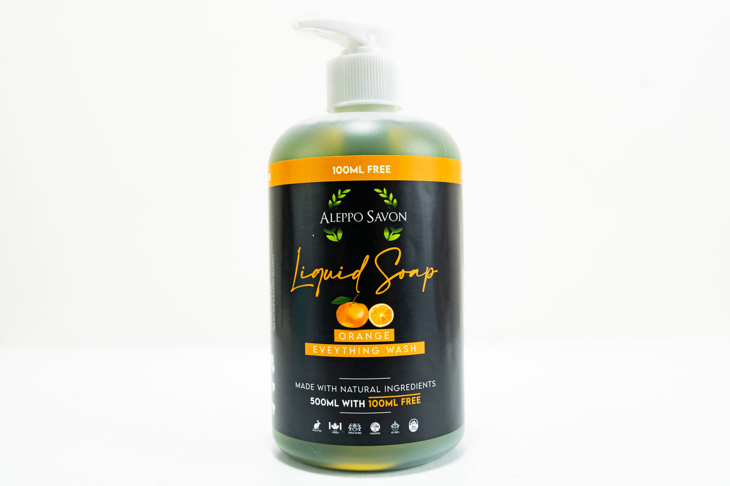 Orange Liquid Soap - Hand and Body Wash - Alepposavon