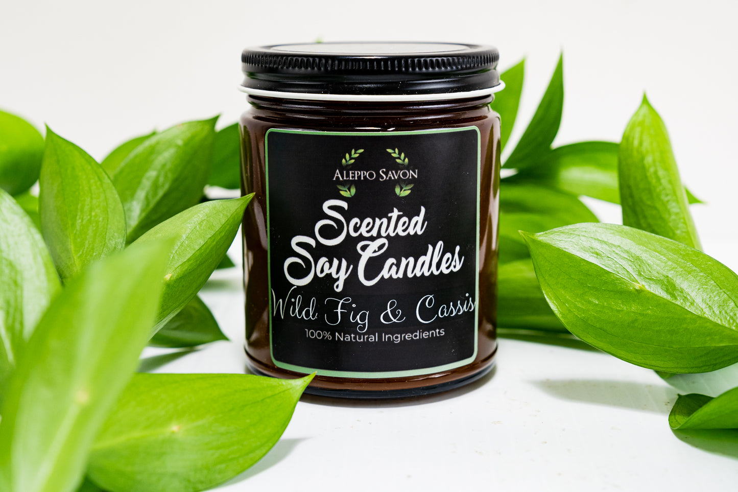 Scented Soy Candle - Wild Fig and Cassis - Alepposavon