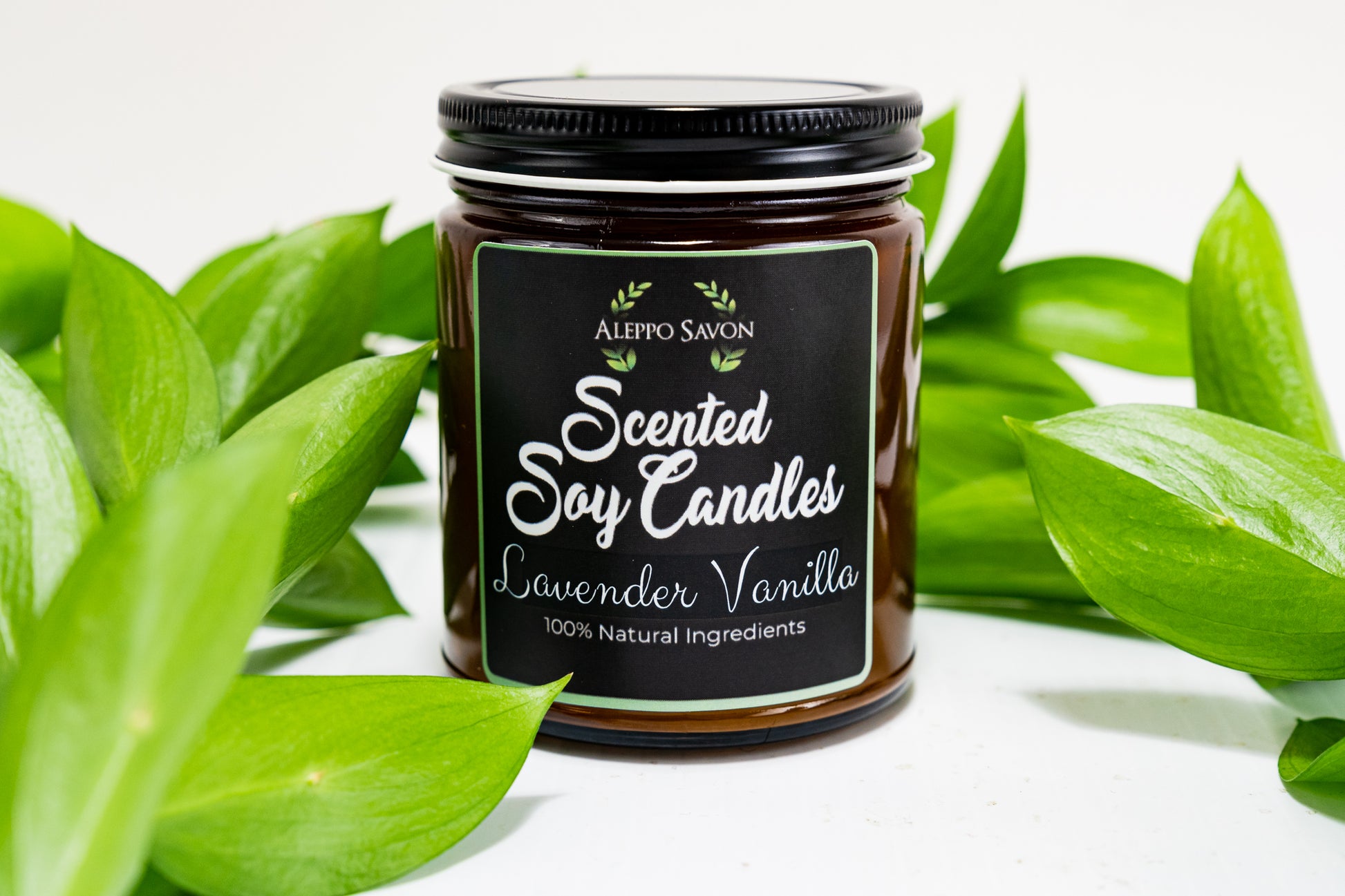 Scented Soy Candle - Lavender Vanilla - Alepposavon