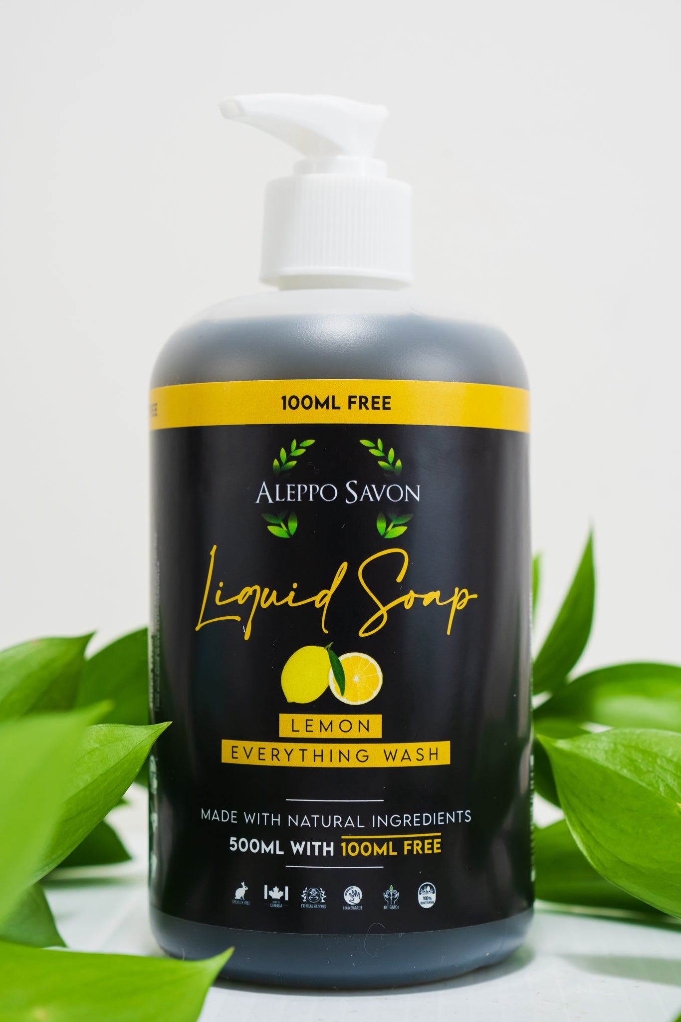 Lemon Liquid Soap - Hand and Body Wash - Alepposavon