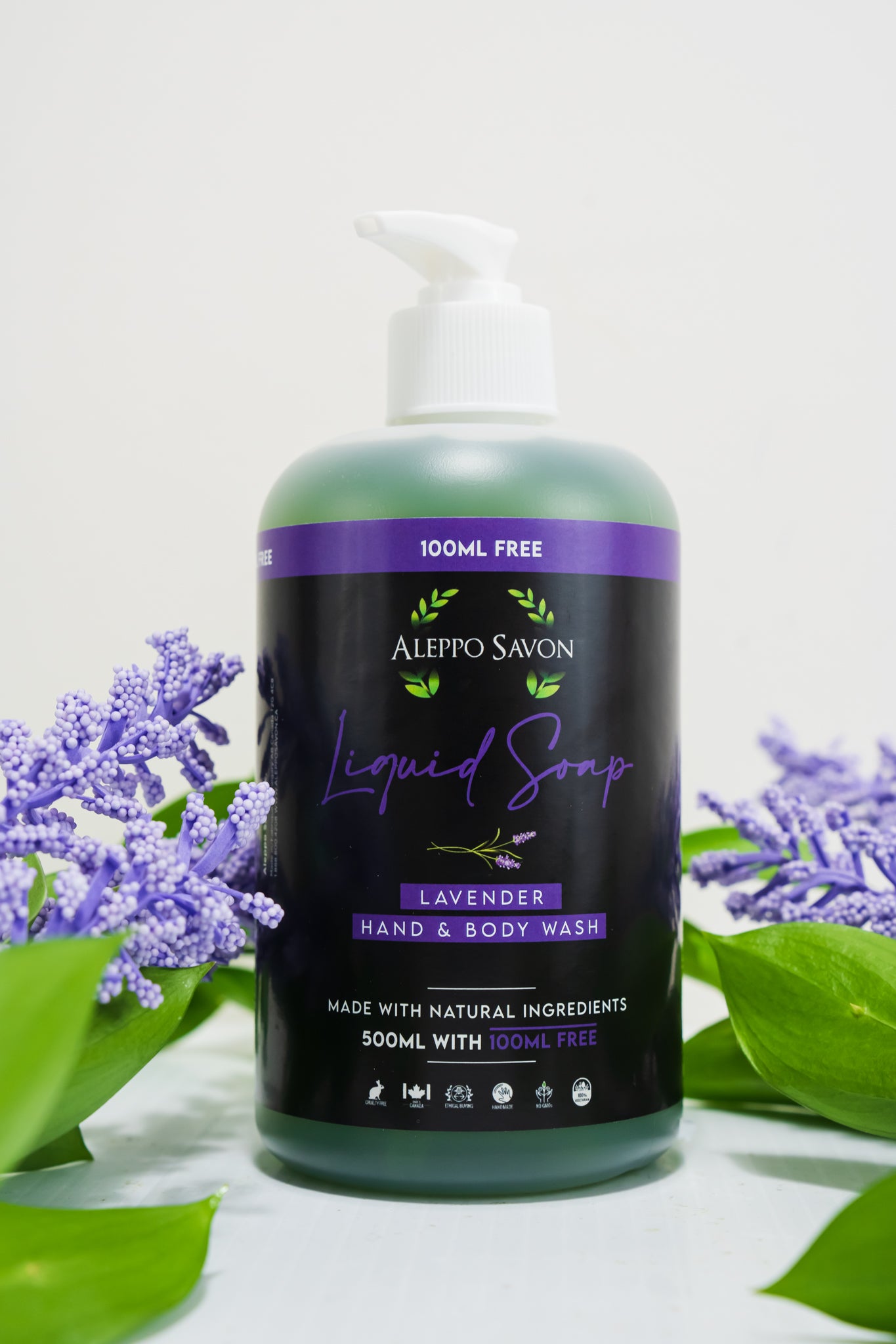 Lavender Liquid Soap - Hand and Body Wash - Alepposavon